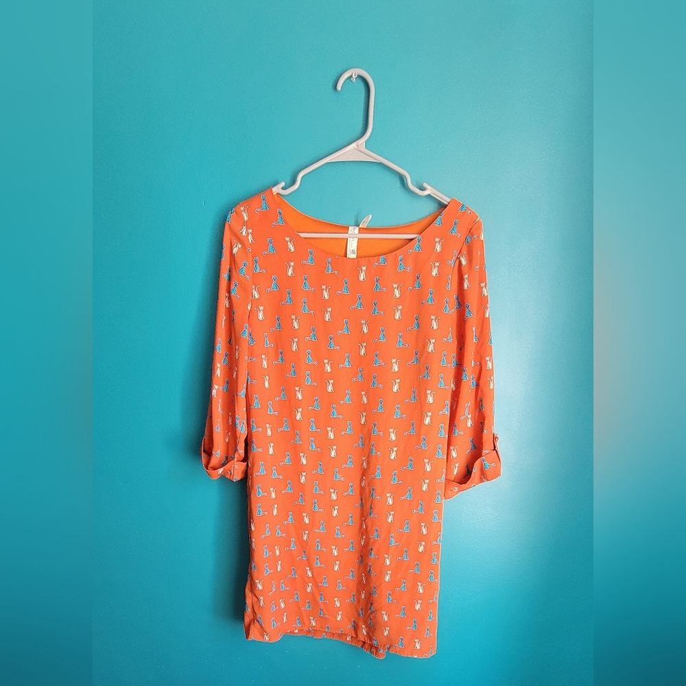 Orange Cat Dress